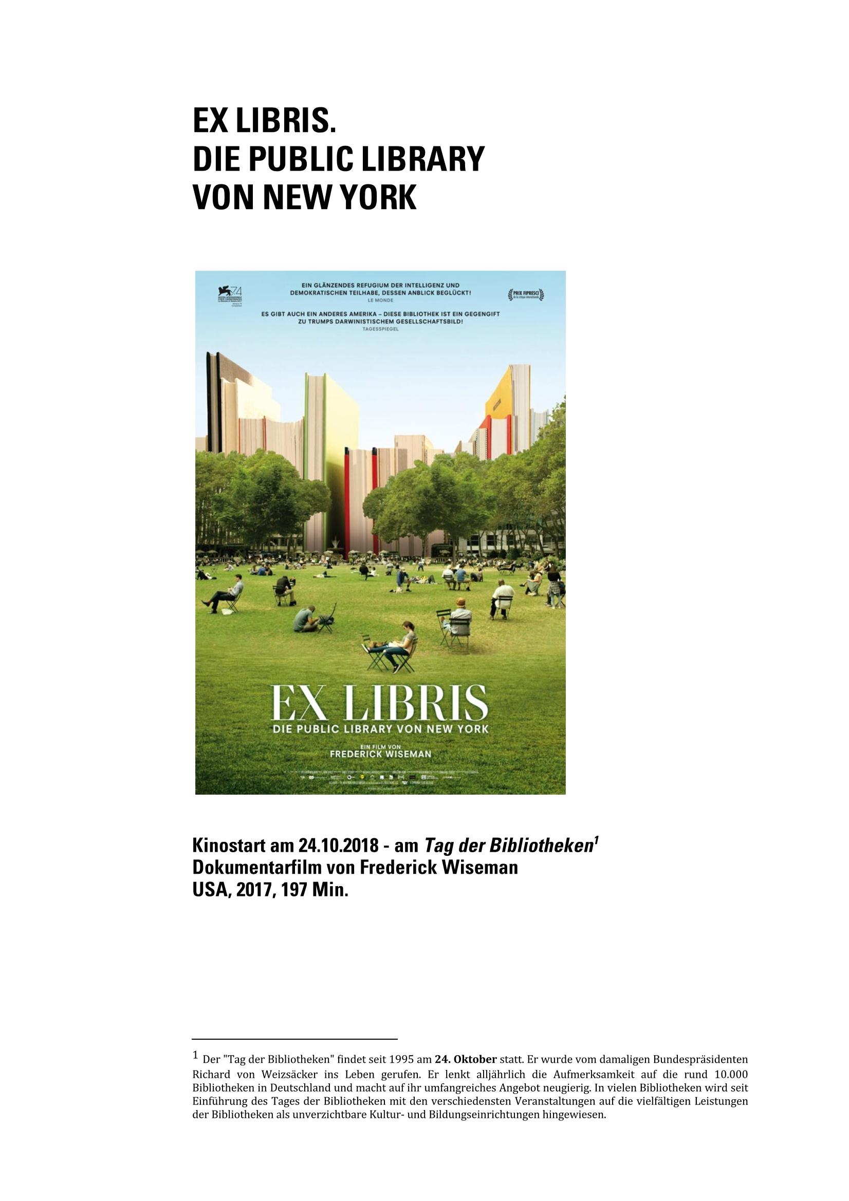 EX LIBRIS – Die Public Library von New York